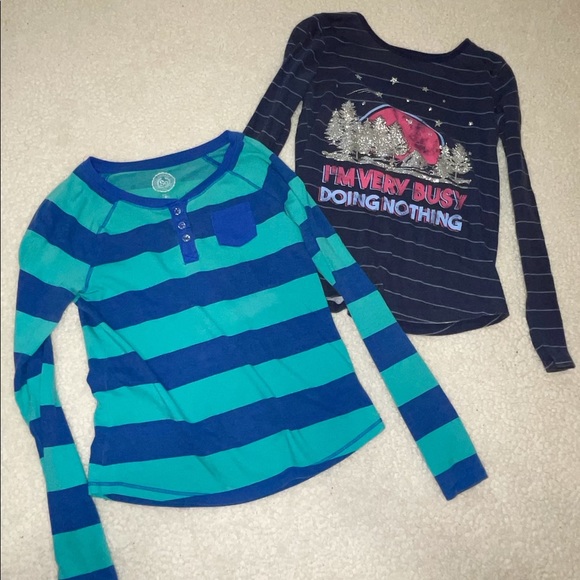 14 Piece Girls Size 10/12 Long Sleeve Tops Bundle - Picture 10 of 13